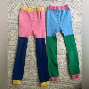 Hanna andersson color block footless tights